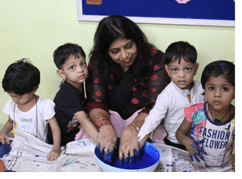 Happy children at Tots Hut Preschool